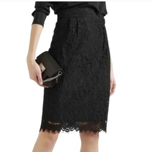 J.Crew Pintucked Pencil Skirt In Floral Lace